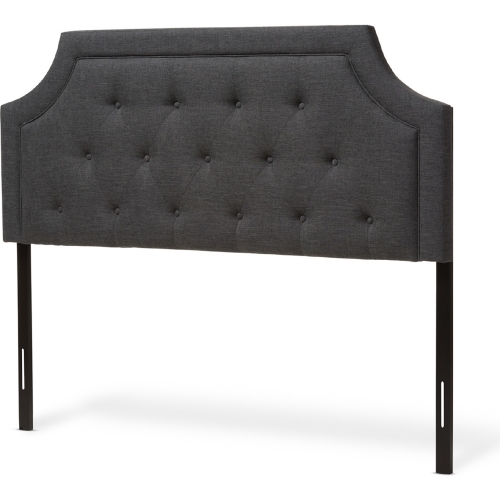 Mars Queen Headboard in Tufted Gray Fabric